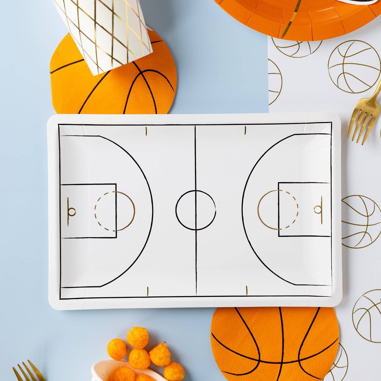 Basketball Court Paper Plate