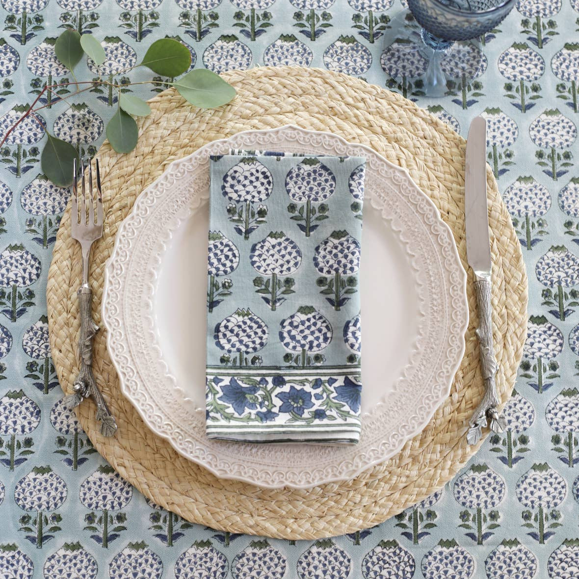 Hand Block Granada Tablecloth