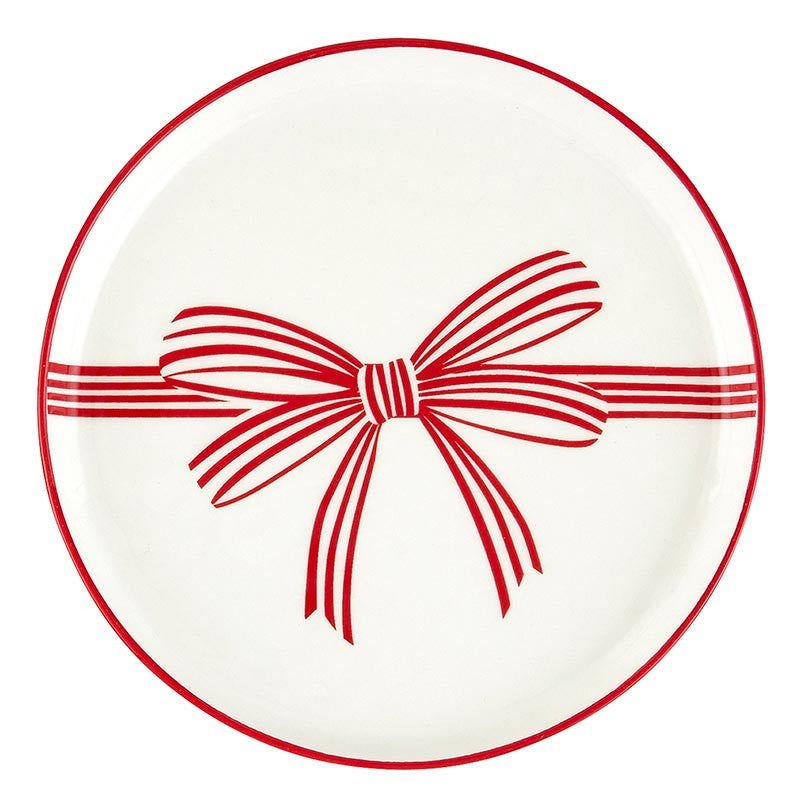 Red Bow Appetizer Plate