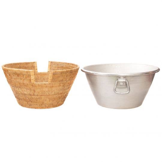 Rattan Aluminum Ice Tub