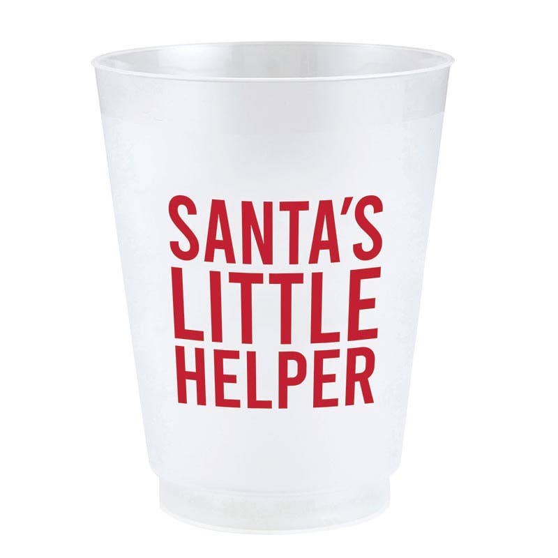Santa's Little Helper Frosted Cups - Set of 8