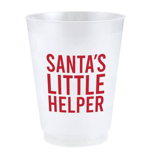 Santa's Little Helper Frosted Cups - Set of 8