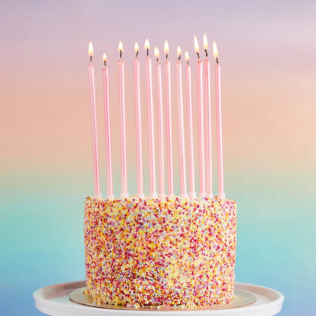 Pink Tall Skinny Candles