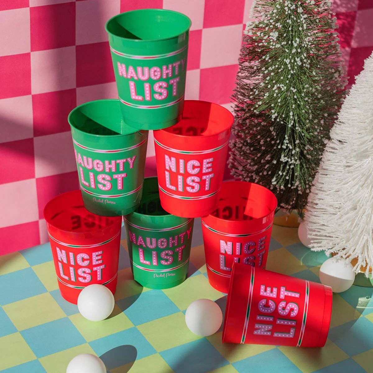 Naughty vs. Nice Holiday Party Pong Set