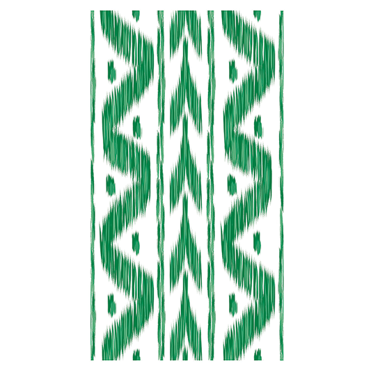 Green Ikat Paper Napkin / Guest Towel