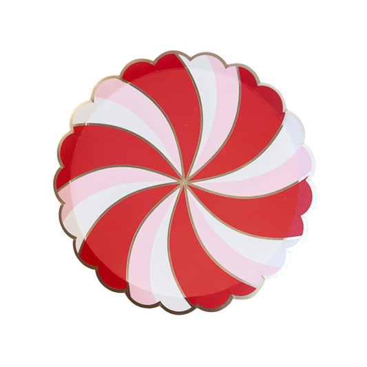 Peppermint Paper Dessert Plates