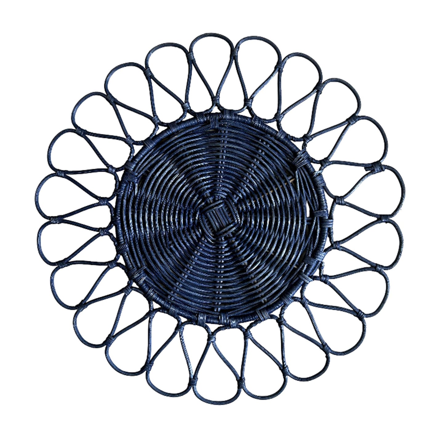 Blue Rattan Placemat