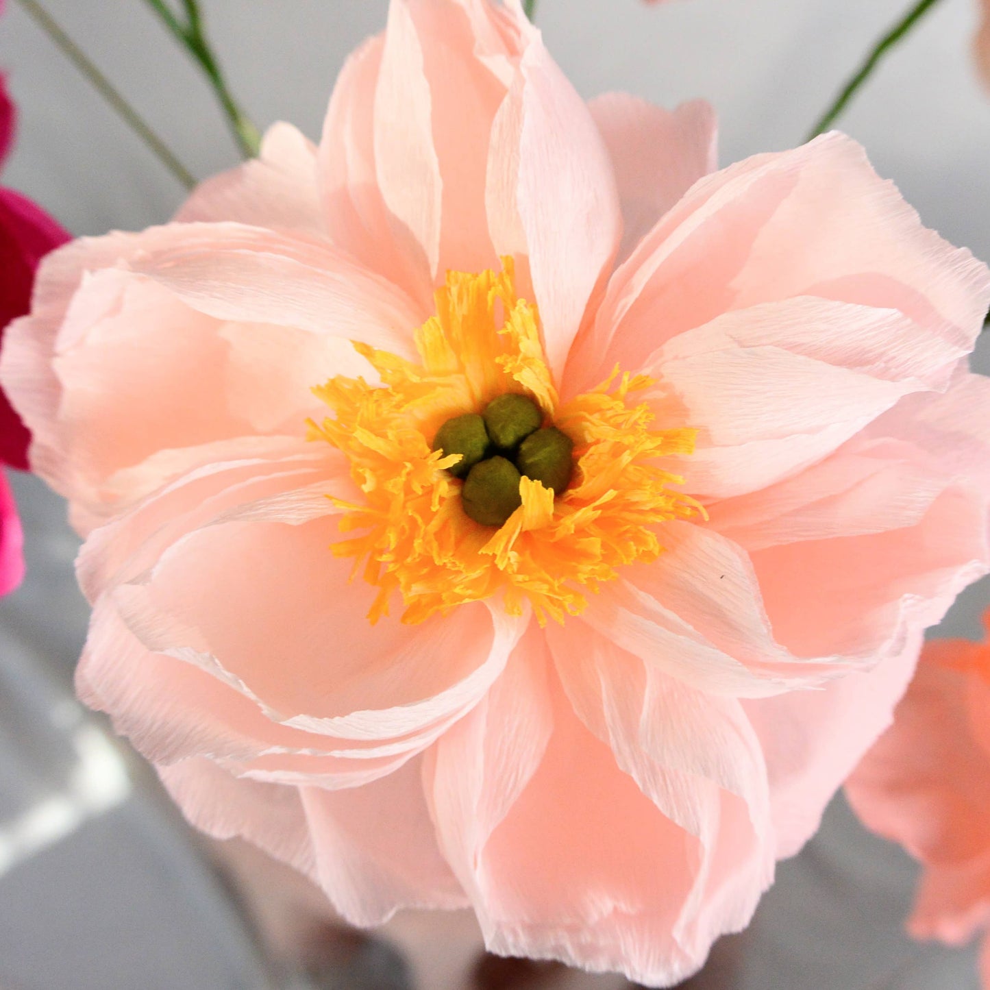 Handmade Pink Paper Peony