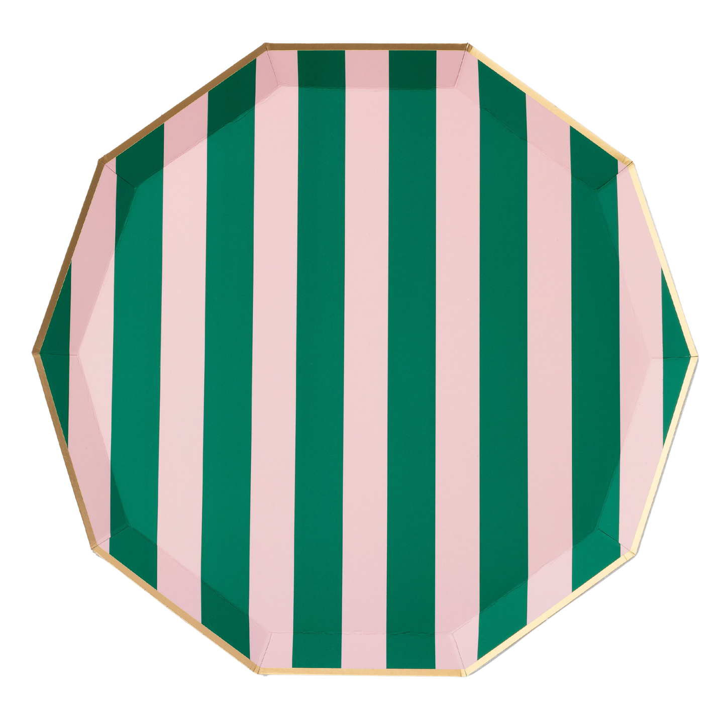 Pink & Green Paper Dinner Plates