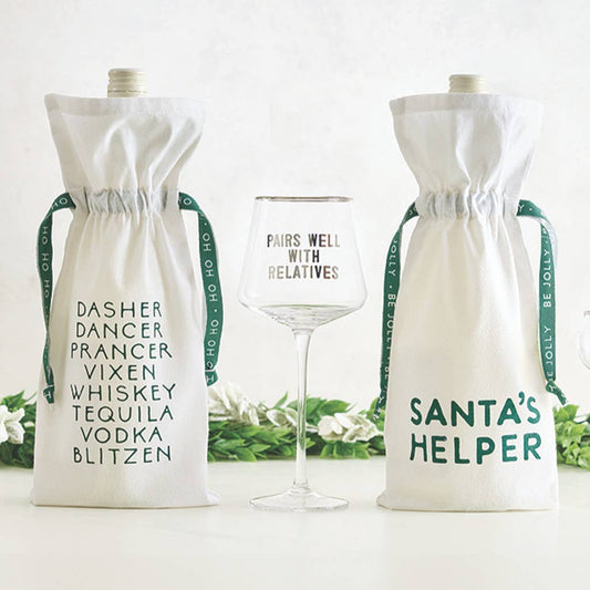 Santas's Helper Wine Bag