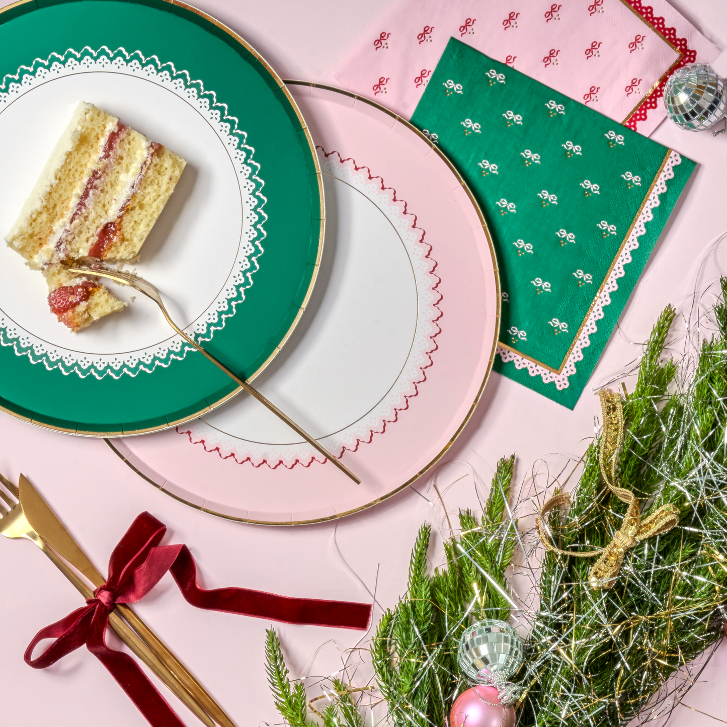 Coquette Christmas Bows Napkins