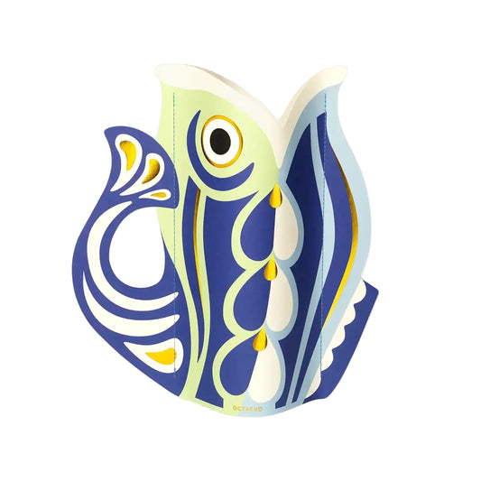Green Paper Fish Vase