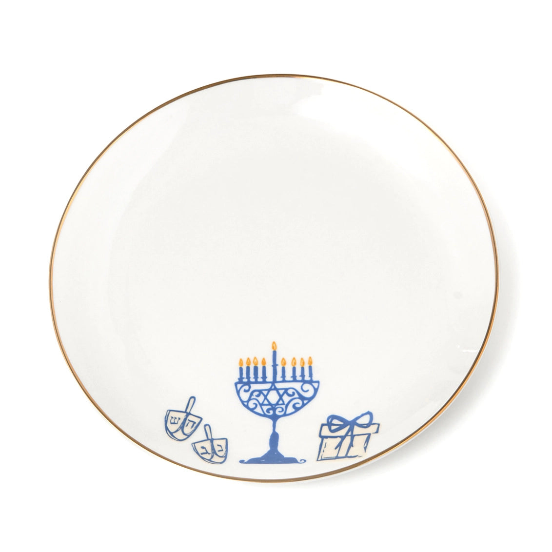 Hanukkah Appetizer Plates - Set of 4