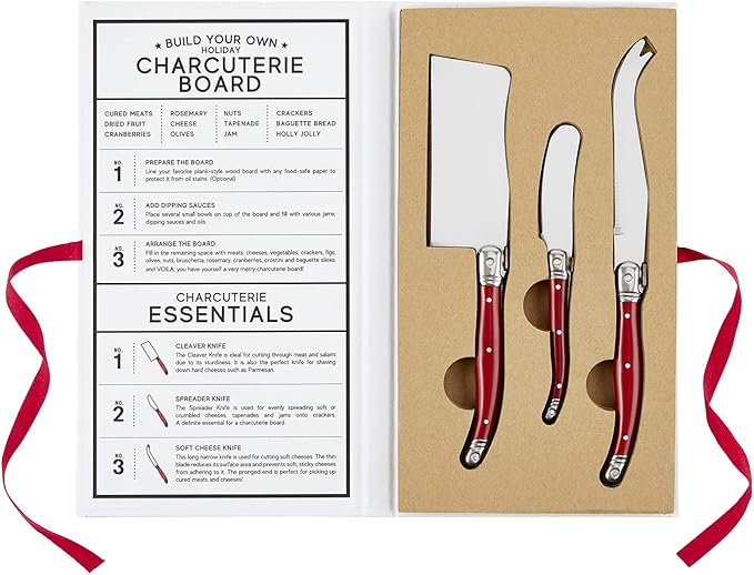 Red Cheese Knives Set