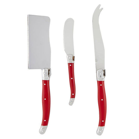 Red Cheese Knives Set