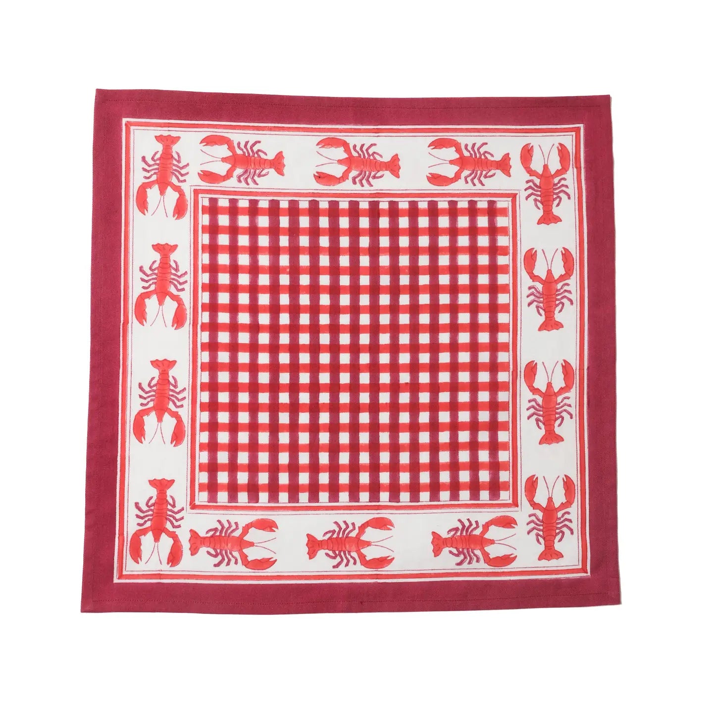 Handprinted Lobster Napkin