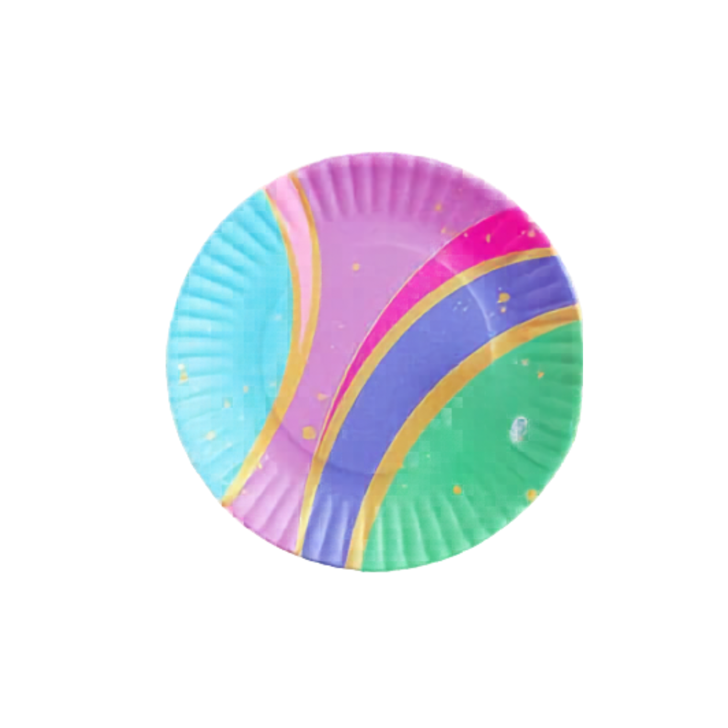 Small Neon Pastel Melamine Plates - Set of 4