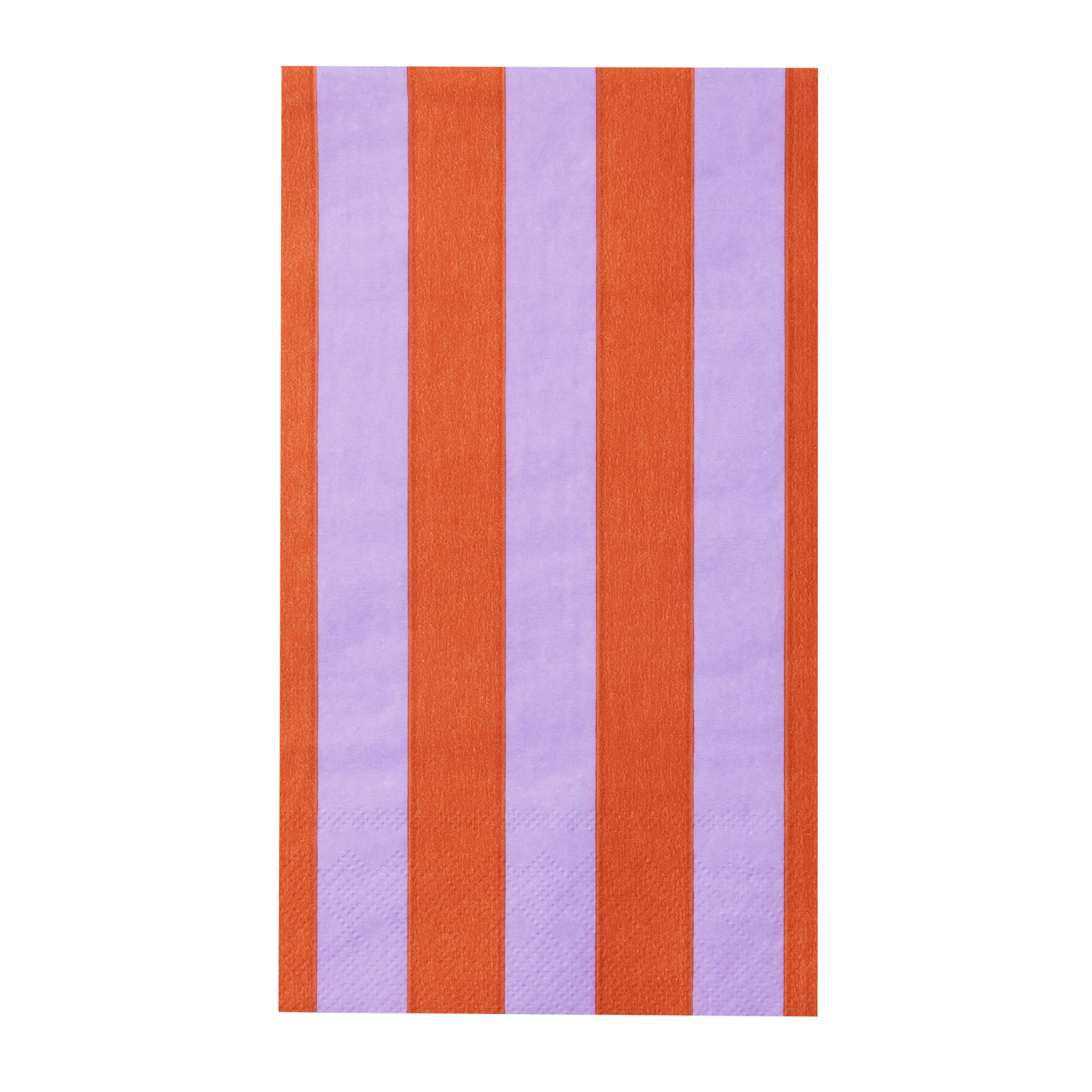 striped dinner napkin orange and lilac 