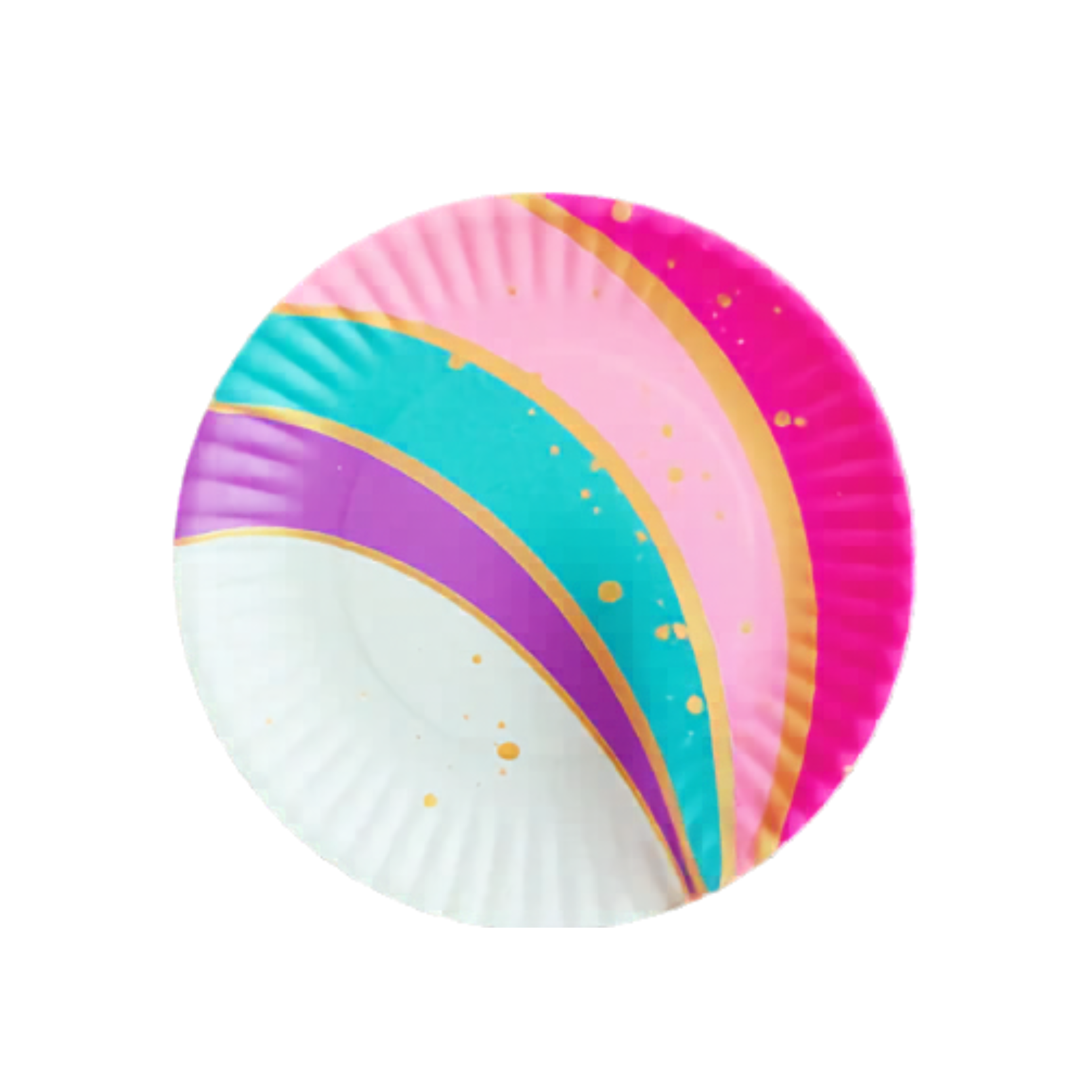 pink teal and purple melamine plate by glitterville