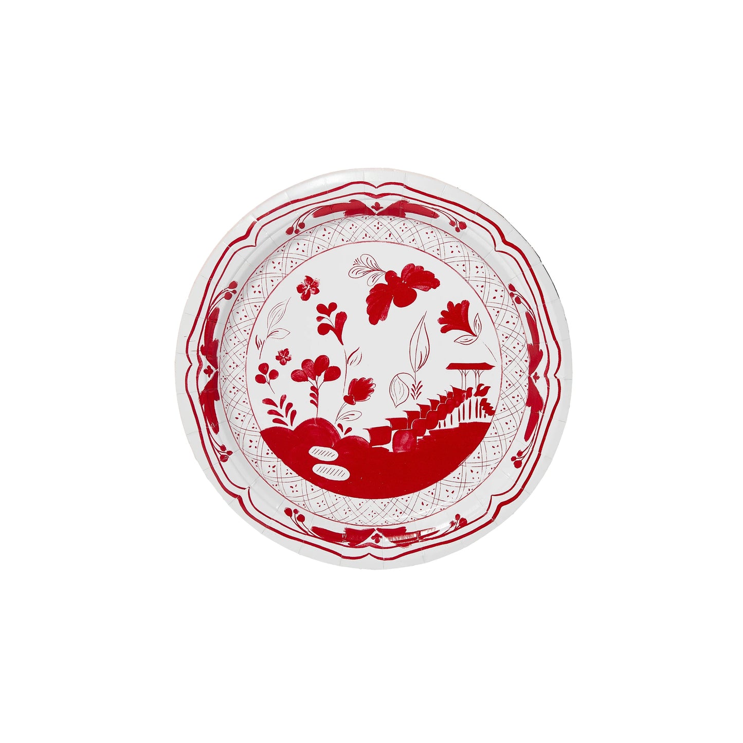 Red Beachside Hors D'Oeuvre Paper Plate