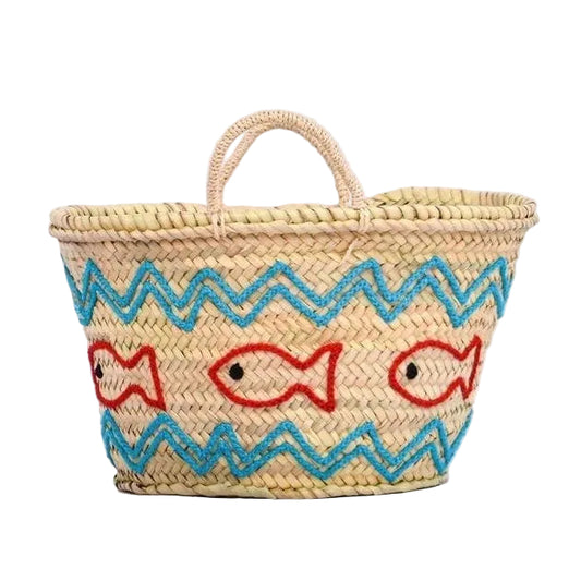 Fish Straw Market Basket