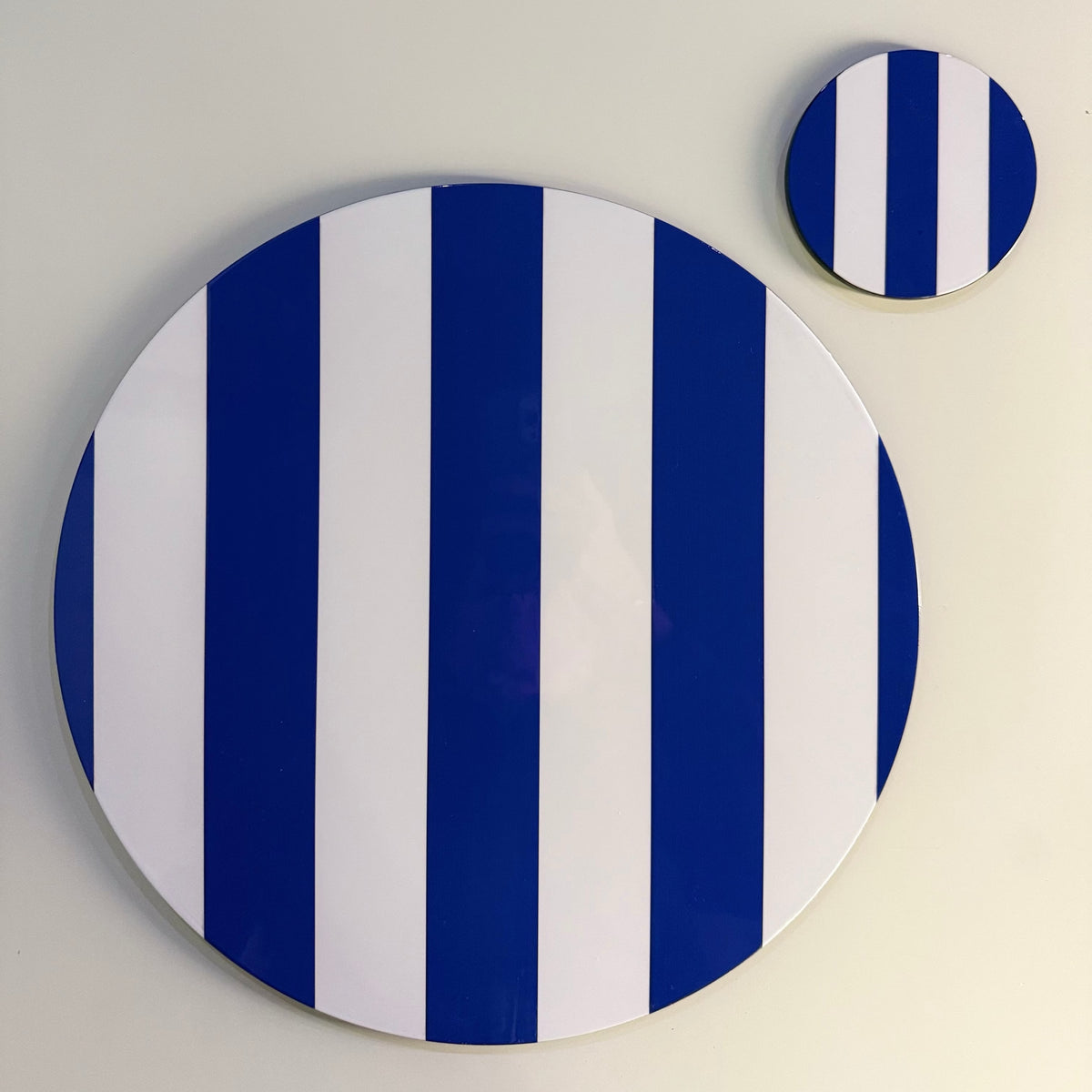 Blue & White Lacquer Placemats - Set of 4